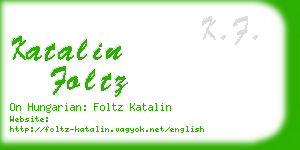 katalin foltz business card